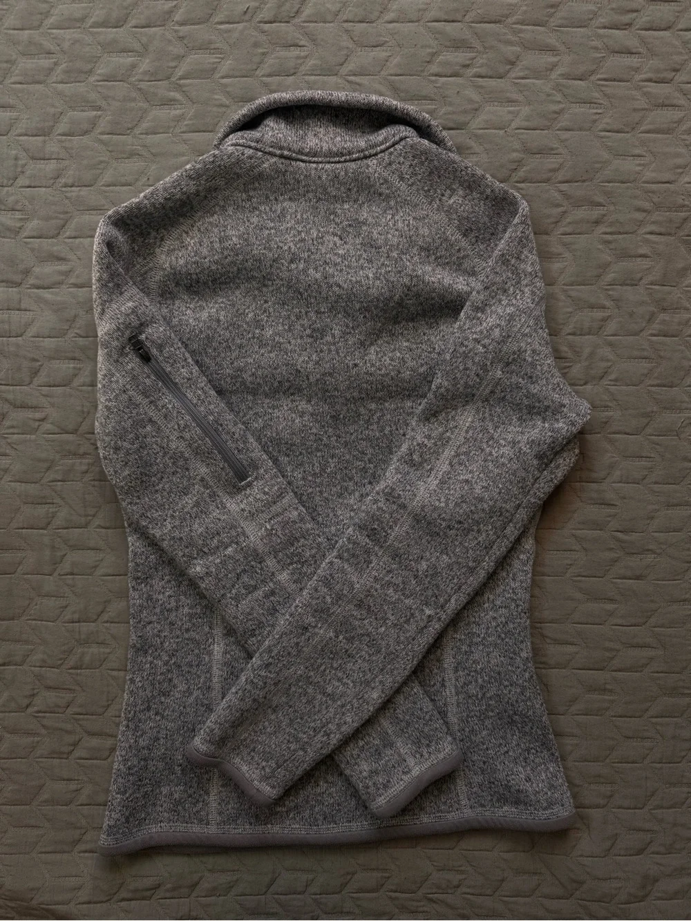 Patagonia Heather Gray Full-Zip Fleece Jacket